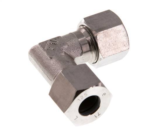 12S Stainless steel 90 deg Elbow Cutting ring 630 Bar DIN 2353