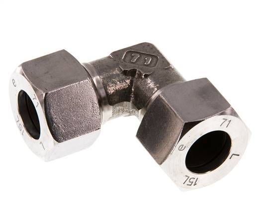 15L Stainless steel 90 deg Elbow Cutting ring 315 Bar DIN 2353