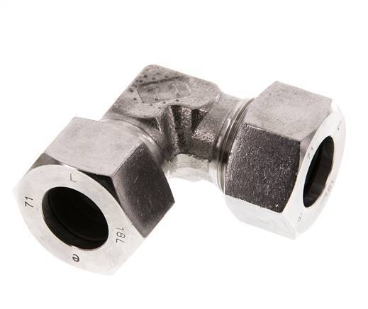 18L Stainless steel 90 deg Elbow Cutting ring 315 Bar DIN 2353