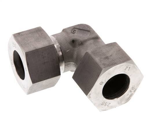 25S Stainless steel 90 deg Elbow Cutting ring 400 Bar DIN 2353