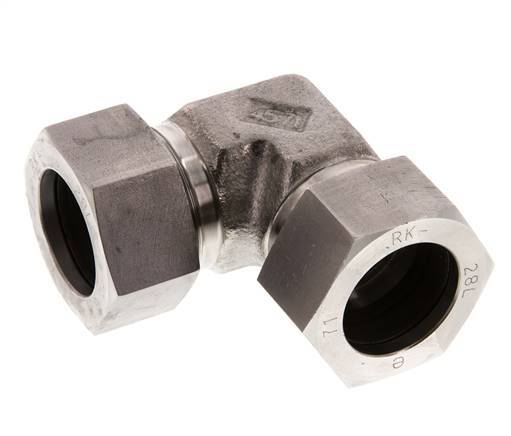 28L Stainless steel 90 deg Elbow Cutting ring 160 Bar DIN 2353