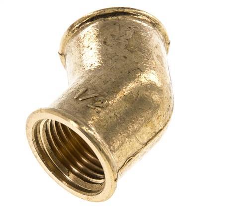 Rp 1/2'' Brass 45 deg Elbow Fitting 16 Bar