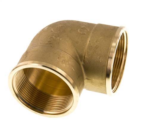 G 2'' Brass 90 deg Elbow Fitting 16 Bar