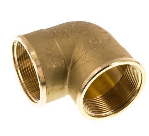 G 2'' Brass 90 deg Elbow Fitting 16 Bar