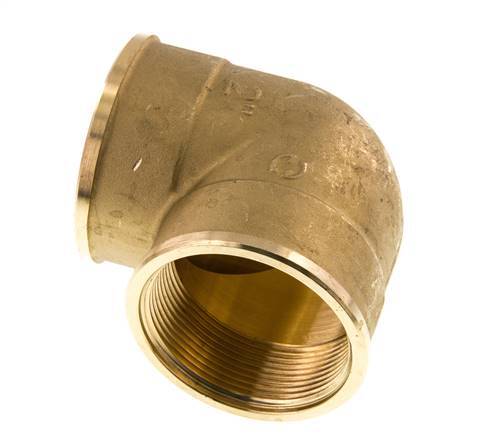 G 2'' Brass 90 deg Elbow Fitting 16 Bar