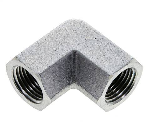 1/2'' NPT Zinc plated Steel 90 deg Elbow Fitting 210 Bar - Hydraulic