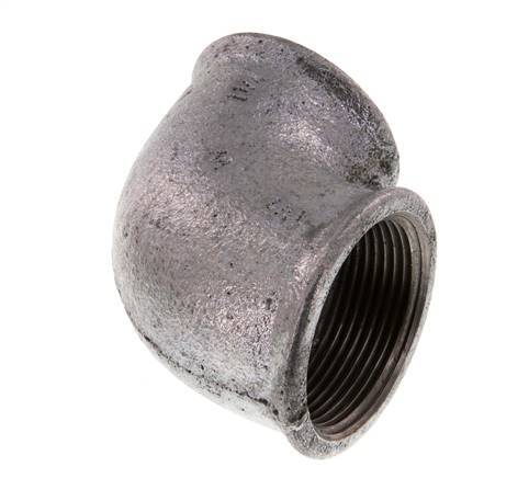 Rp 1 1/2'' x Rp 1 1/4'' Zinc plated Cast iron 90 deg Elbow Fitting 25 Bar