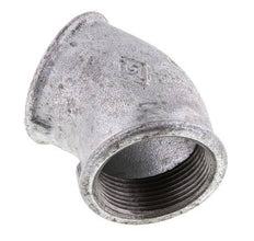 Rp 1 1/2'' Zinc plated Cast iron 45 deg Elbow Fitting 25 Bar