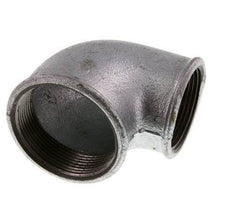 Rp 2'' x Rp 1 1/2'' Zinc plated Cast iron 90 deg Elbow Fitting 25 Bar