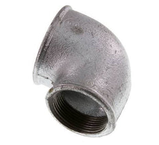 Rp 2'' x Rp 1 1/2'' Zinc plated Cast iron 90 deg Elbow Fitting 25 Bar