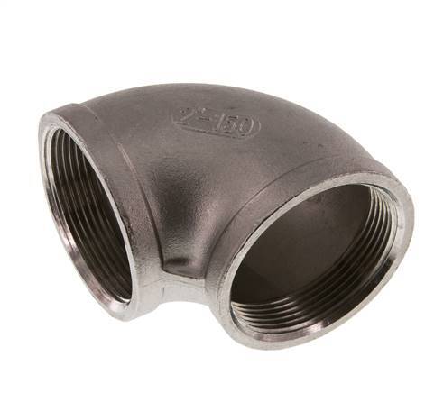 Rp 2'' Stainless steel 90 deg Elbow Fitting 16 Bar