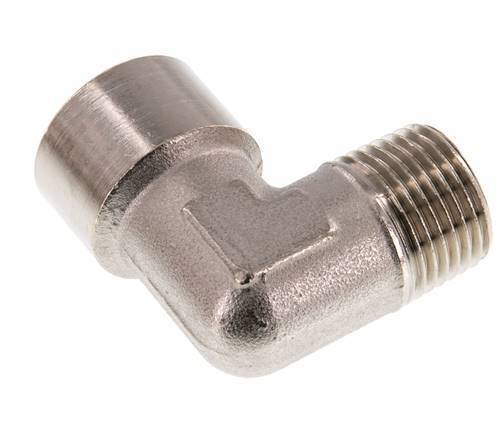 G 1/2'' x R 1/2'' F/M Nickel plated Brass 90 deg Elbow Fitting 16 Bar