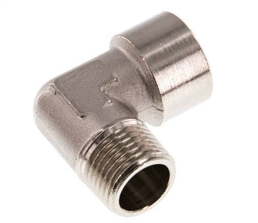 G 1/2'' x R 1/2'' F/M Nickel plated Brass 90 deg Elbow Fitting 16 Bar