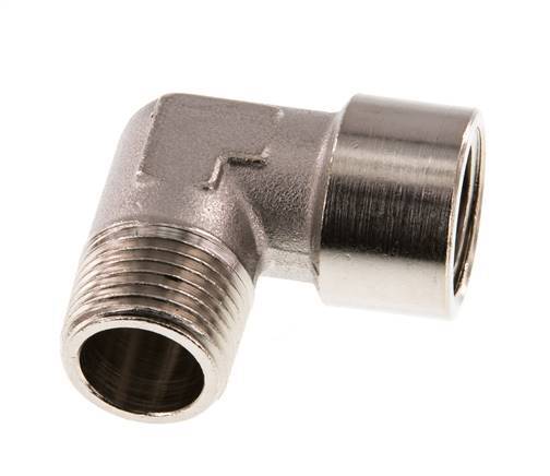 G 1/2'' x R 1/2'' F/M Nickel plated Brass 90 deg Elbow Fitting 16 Bar
