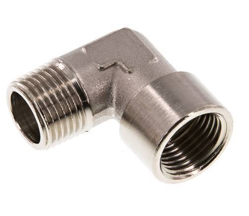 G 1/2'' x R 1/2'' F/M Nickel plated Brass 90 deg Elbow Fitting 16 Bar
