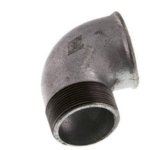 Rp 2'' x R 2'' F/M Zinc plated Cast iron 90 deg Elbow Fitting 25 Bar