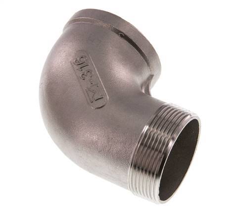 Rp 2'' x R 2'' F/M Stainless steel 90 deg Elbow Fitting 16 Bar