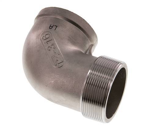 Rp 2 1/2'' x R 2 1/2'' F/M Stainless steel 90 deg Elbow Fitting 16 Bar