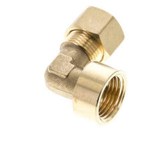 G 1/2'' x 12mm Brass 90 deg Elbow Compression Fitting 75 Bar DIN EN 1254-2