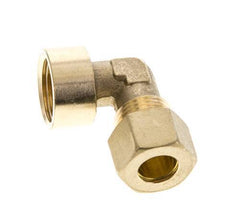 G 1/2'' x 12mm Brass 90 deg Elbow Compression Fitting 75 Bar DIN EN 1254-2