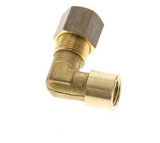 G 1/8'' x 8mm Brass 90 deg Elbow Compression Fitting 135 Bar DIN EN 1254-2