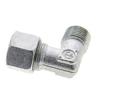 1/2'' NPT Male x 14S Zinc plated Steel 90 deg Elbow Cutting ring 630 Bar DIN 2353