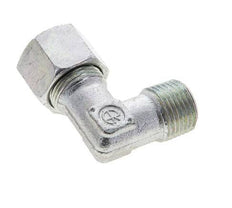 1/2'' NPT Male x 14S Zinc plated Steel 90 deg Elbow Cutting ring 630 Bar DIN 2353