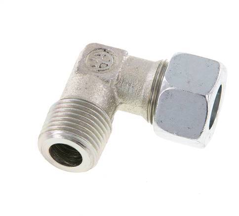 R 1/2'' Male x 15L Zinc plated Steel 90 deg Elbow Fitting 315 Bar DIN 2353