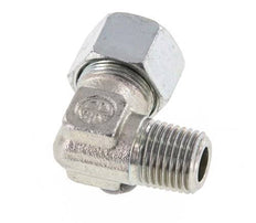 R 1/4'' Male x 12LL Zinc plated Steel 90 deg Elbow Fitting 100 Bar DIN 2353