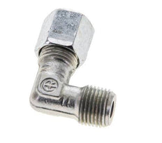1/8'' NPT Male x 6LL Zinc plated Steel 90 deg Elbow Cutting ring 100 Bar DIN 2353