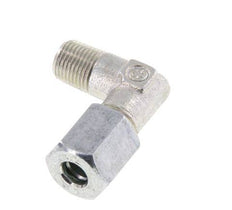 R 1/8'' Male x 6L Zinc plated Steel 90 deg Elbow Fitting 315 Bar DIN 2353