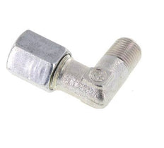 R 1/8'' Male x 6L Zinc plated Steel 90 deg Elbow Fitting 315 Bar DIN 2353