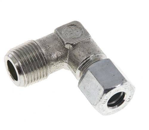 R 3/8'' Male x 8L Zinc plated Steel 90 deg Elbow Fitting 315 Bar DIN 2353
