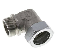 G 1 1/2'' Male x 42L Zinc plated Steel 90 deg Elbow Fitting 160 Bar DIN 2353