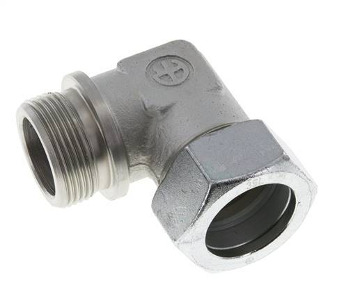 G 1 1/4'' Male x 35L Zinc plated Steel 90 deg Elbow Fitting 160 Bar DIN 2353