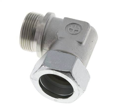 G 1 1/4'' Male x 35L Zinc plated Steel 90 deg Elbow Fitting 160 Bar DIN 2353