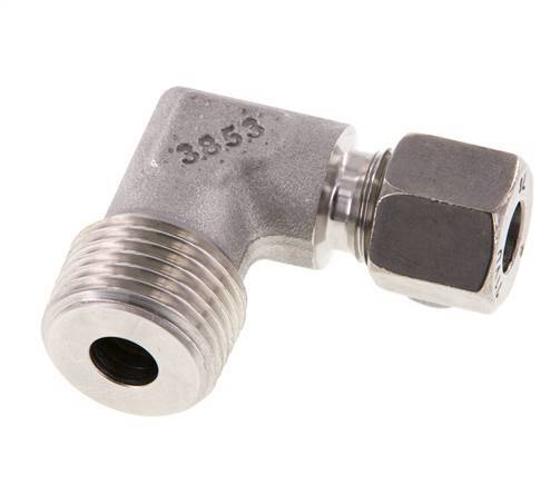 R 1/2'' Male x 8L Stainless steel 90 deg Elbow Fitting 315 Bar DIN 2353