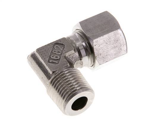 R 1/2'' Male x 14S Stainless steel 90 deg Elbow Fitting 630 Bar DIN 2353