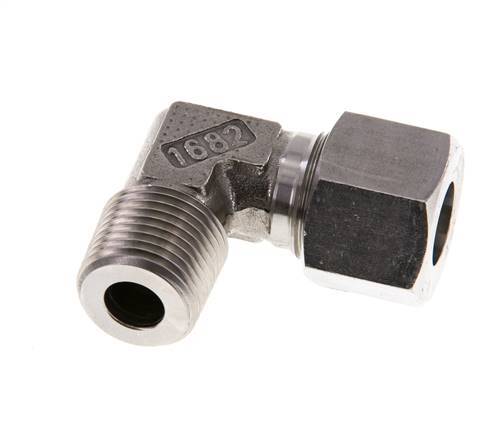 R 1/2'' Male x 14S Stainless steel 90 deg Elbow Fitting 630 Bar DIN 2353