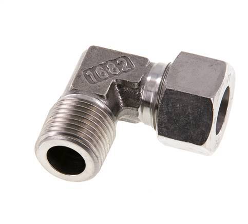 R 1/2'' Male x 15L Stainless steel 90 deg Elbow Fitting 315 Bar DIN 2353