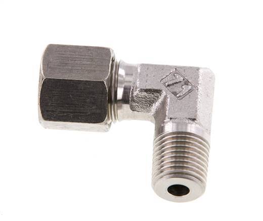 R 1/4'' Male x 8S Stainless steel 90 deg Elbow Fitting 630 Bar DIN 2353