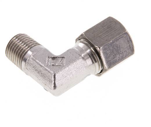 R 1/4'' Male x 8S Stainless steel 90 deg Elbow Fitting 630 Bar DIN 2353