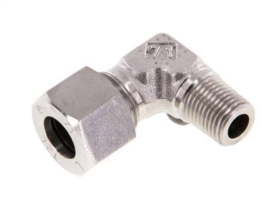 R 1/4'' Male x 12L Stainless steel 90 deg Elbow Fitting 315 Bar DIN 2353