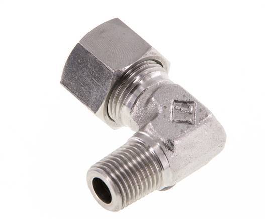R 1/4'' Male x 12L Stainless steel 90 deg Elbow Fitting 315 Bar DIN 2353