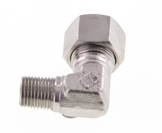 R 1/4'' Male x 12L Stainless steel 90 deg Elbow Fitting 315 Bar DIN 2353