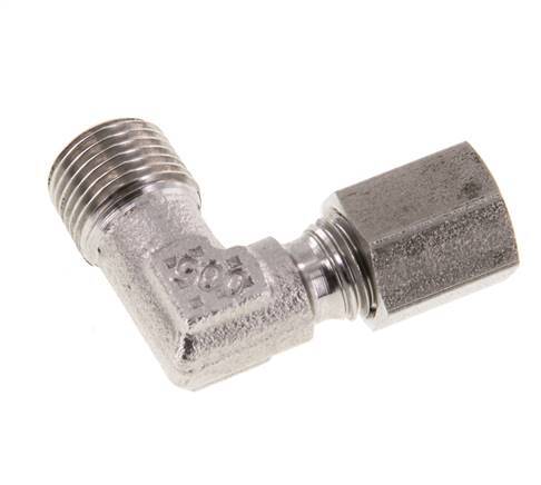 R 1/8'' Male x 4LL Stainless steel 90 deg Elbow Fitting 100 Bar DIN 2353
