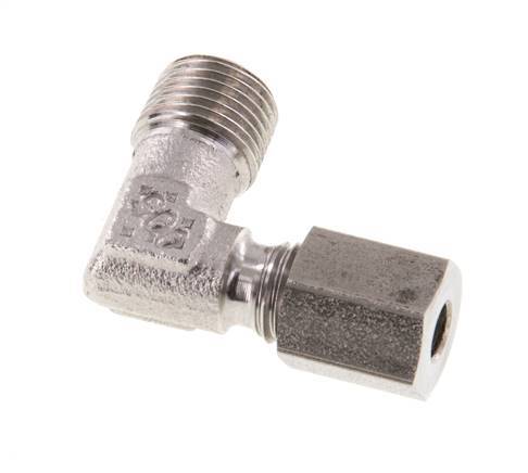R 1/8'' Male x 4LL Stainless steel 90 deg Elbow Fitting 100 Bar DIN 2353