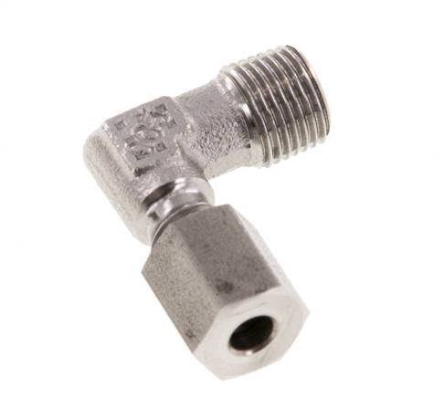 R 1/8'' Male x 4LL Stainless steel 90 deg Elbow Fitting 100 Bar DIN 2353