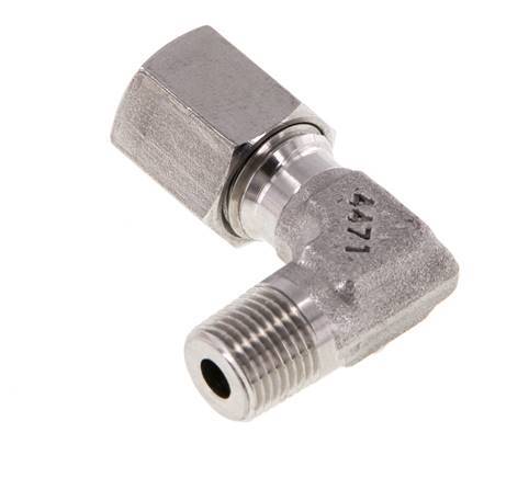 R 1/8'' Male x 6L Stainless steel 90 deg Elbow Fitting 315 Bar DIN 2353