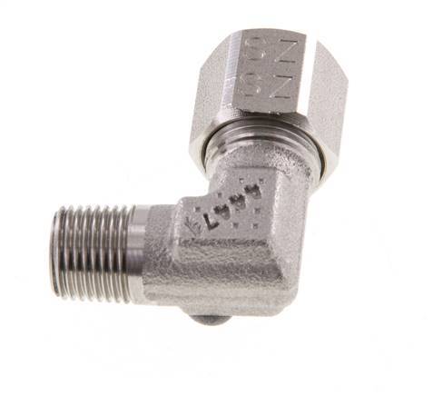 R 1/8'' Male x 8LL Stainless steel 90 deg Elbow Fitting 100 Bar DIN 2353